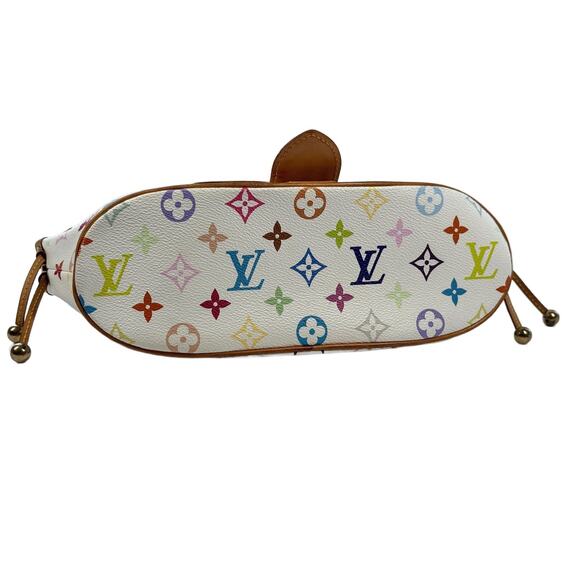 Louis Vuitton 2004 Takashi Murakami Blanc Multicolor Monogram Theda PM Handbag - Picture 6 of 10